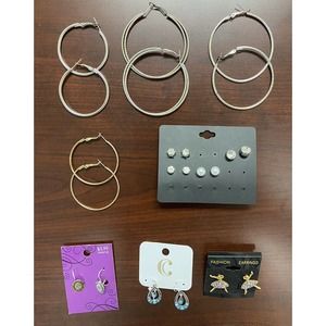 Womens Earring Lot 10+ Pairs Vintage To Now Costume Fashion Jewelry, Some New